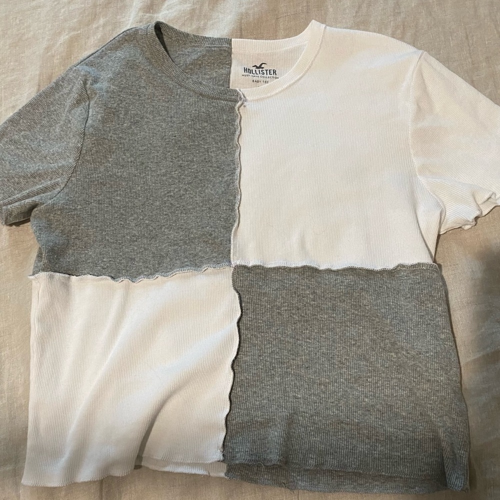 Hollister patchwork “baby tee”